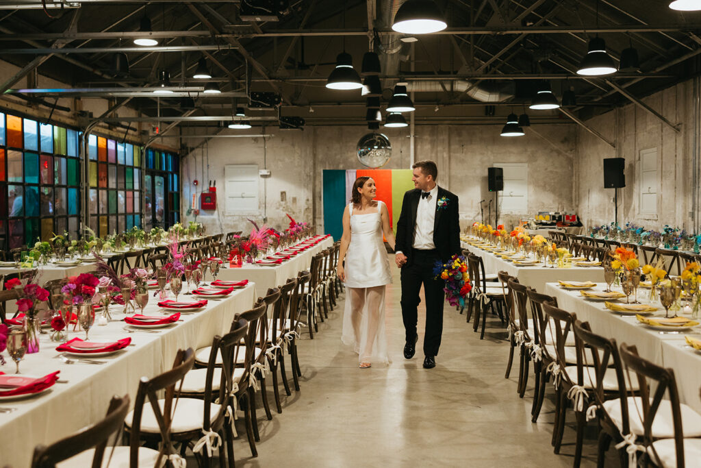 wedding events at Garage B bring colorful life to our space