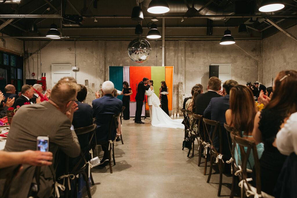 a couple gets married at a wedding events venue